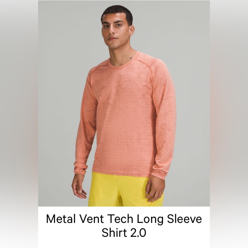 Mens lululemon metal vent tech long sleeve shirt